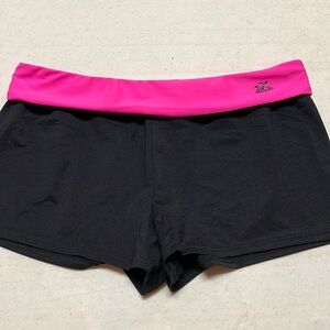 Zero Xposure Black & Pink Swim Wear Mesh Shorts